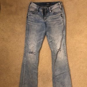 Silver boot cut jeans